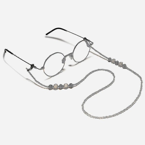 2 Pcs Glass Holders Eyeglass Eyeglass Lanyard Reading Glasses Chain Beaded Spec Carousel 2