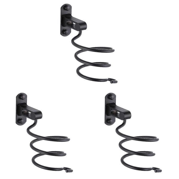 3pcs Bathroom Hair Dryer Rack Wall Mount Portable Hair Dryer Holder Simple Spac Carousel 2