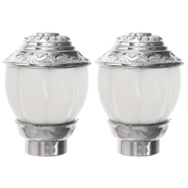 2 Pcs Inner Dia. 28mm Window Curtain Rod End Pumpkin Design Drapery Pole Drape Carousel 1