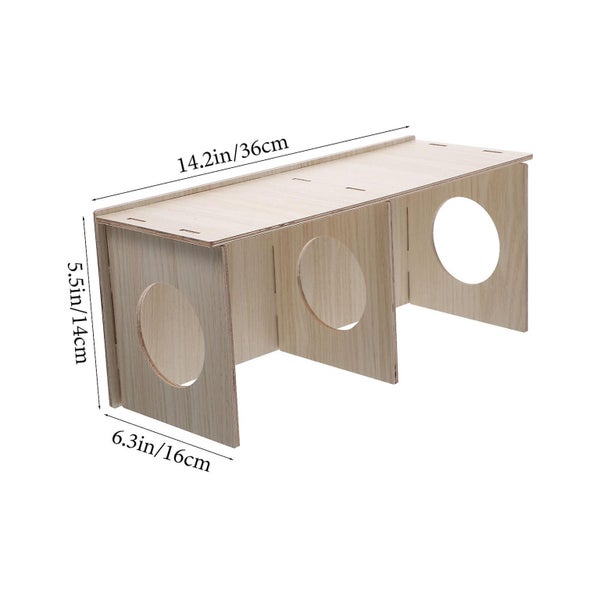 Wooden Hamster Habitat Mouse Habitat Guinea Pig Cabin Rat Wood House Hamster To Carousel 2