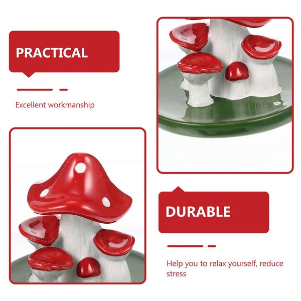 1 Set Backflow Incense Burner Desktop Mushroom Censer Incense Holder Carousel 4