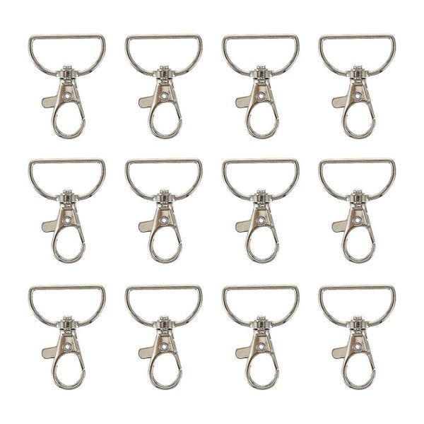 12pcs Metal Lobster Claw Clasps With Hooks For Diy Crafts Keychain Accessories Carousel 1