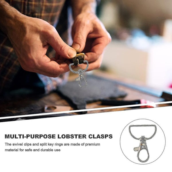 12pcs Metal Lobster Claw Clasps With Hooks For Diy Crafts Keychain Accessories Carousel 2
