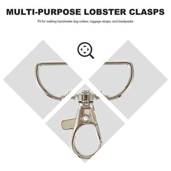 12pcs Metal Lobster Claw Clasps With Hooks For Diy Crafts Keychain Accessories Carousel 4