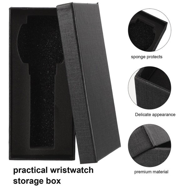 5pcs Single Watch Box Paper Watch Box Watch Holder With Sponge Rectangular Watc Carousel 3