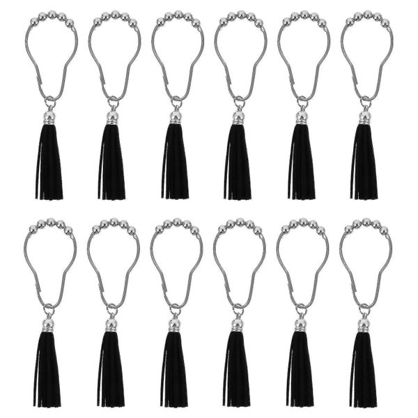 12pcs Decorative Practical Durable Bathroom Curtain Rings Glide Rings Curtain R Carousel 2