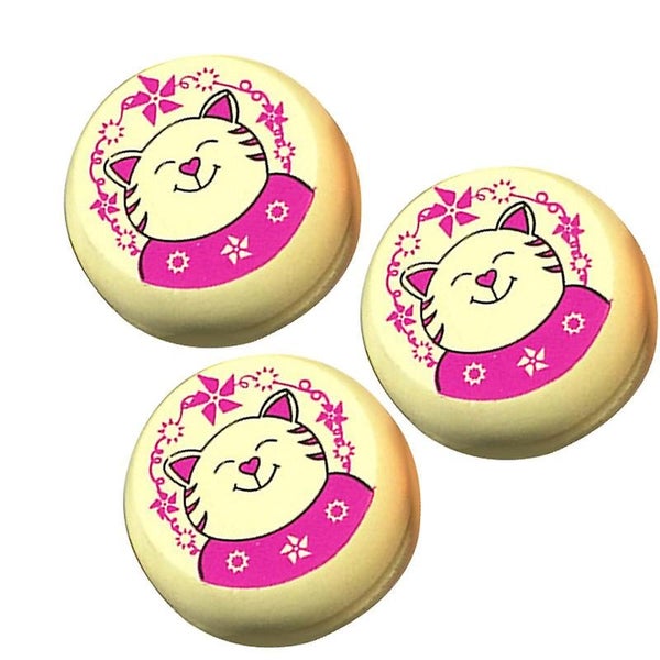 3pcs Wooden Yoyo Toys Kid Educational Playthings Wood Kid Yoyo Toys Thread Cont Carousel 4