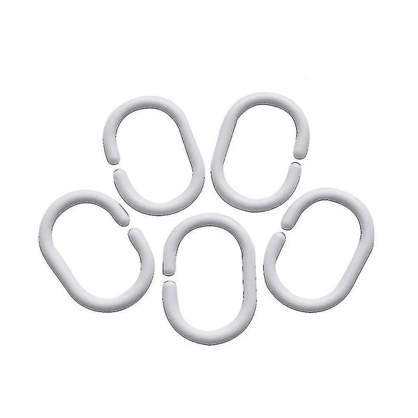48 Pcs Shower Curtain Hook Shower Curtain Rings C Rings Bath Drape Loop Clip Carousel 1
