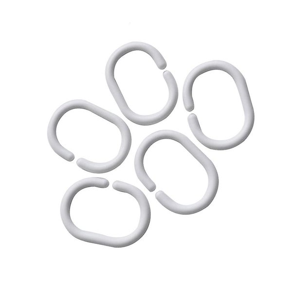 48 Pcs Shower Curtain Hook Shower Curtain Rings C Rings Bath Drape Loop Clip Carousel 2