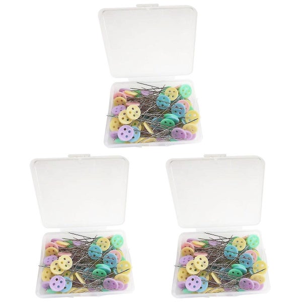 300 Pcs Button Head Straight Flat Button Head For Diy Sewing Crafts button Carousel 1