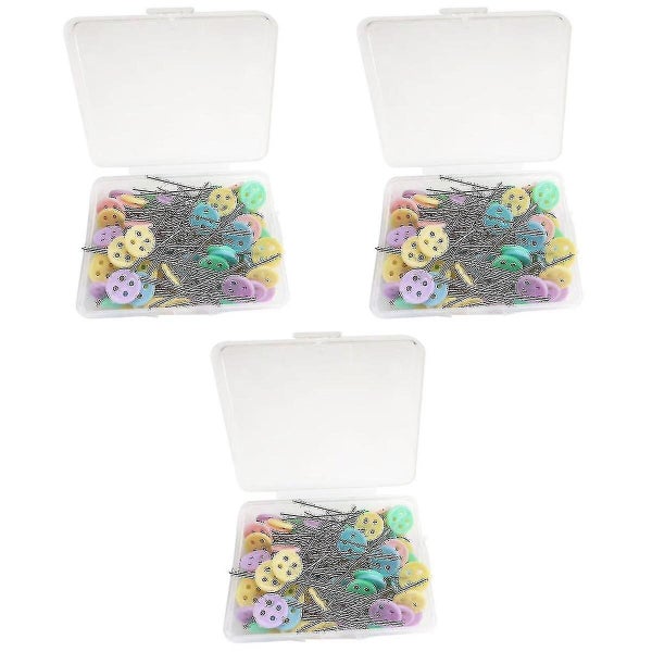 300 Pcs Button Head Straight Flat Button Head For Diy Sewing Crafts button Carousel 2