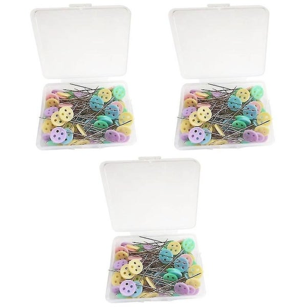 300 Pcs Button Head Straight Flat Button Head For Diy Sewing Crafts button Carousel 3