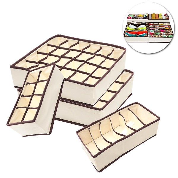 4pcs Different Sizes Multi purpose Foldable Non woven Fabric Underwear Bras Sho Carousel 1