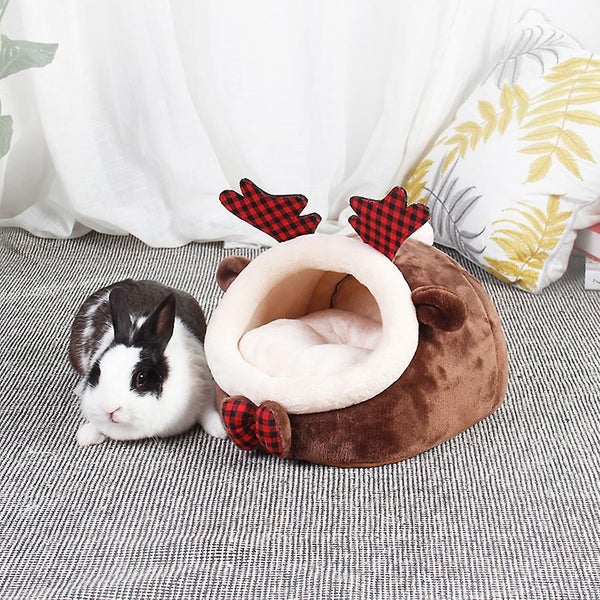 Winter House Warm Flannel Bed Nest Sleep Cave For Hamster Rabbit And Small Pet Carousel 2