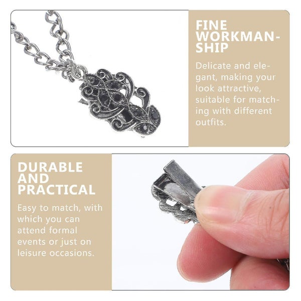 5pcs Sweater Clips Cloak Clasp Cardigan Clip Vintage Collar Shawl Pin Cloak Bro Carousel 5