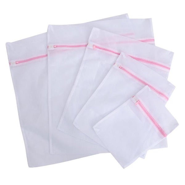 1 Set Of Zippered Mesh Laundry Bag Clothes Washing Mesh Bags Underwear Washing Carousel 1