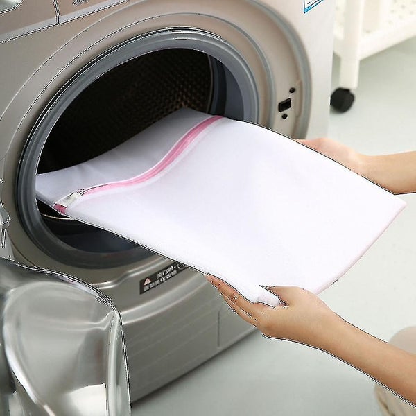 1 Set Of Zippered Mesh Laundry Bag Clothes Washing Mesh Bags Underwear Washing Carousel 2