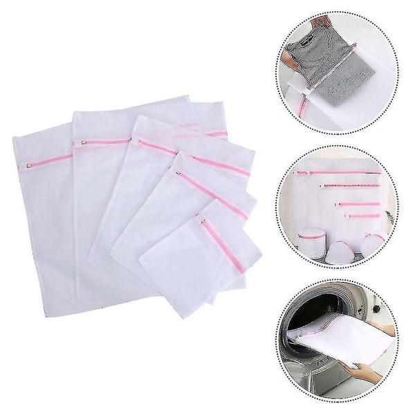 1 Set Of Zippered Mesh Laundry Bag Clothes Washing Mesh Bags Underwear Washing Carousel 3
