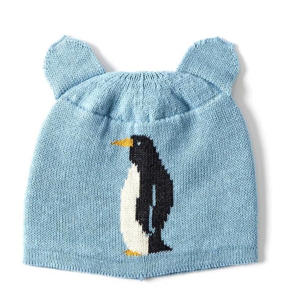 Jiggle & Giggle Aurora Knit Penguin Beanie Blue Carousel 1
