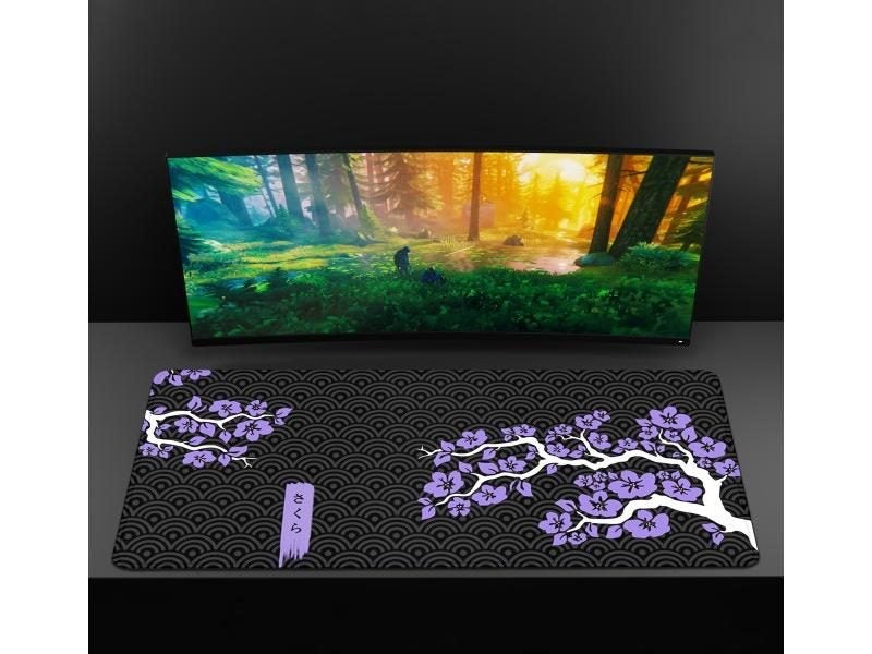 Mouse Pad Sakura Purple Cherry Blossom XXXL 90x40 For Pc Accessories Carousel 1