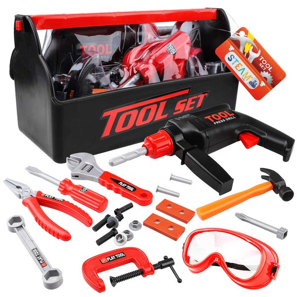 STEAM Life Kids Toddler Tool Set - Toy Tool Set with Electric Toy Drill, Toddler Carousel 1