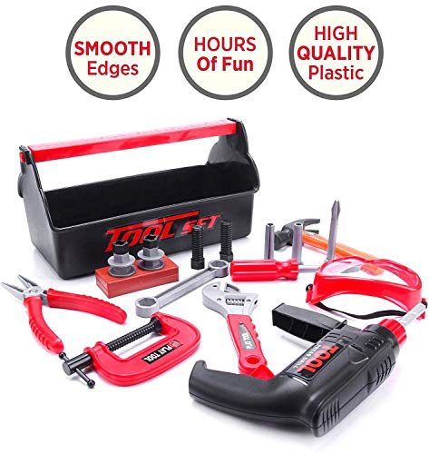 STEAM Life Kids Toddler Tool Set - Toy Tool Set with Electric Toy Drill, Toddler Carousel 3