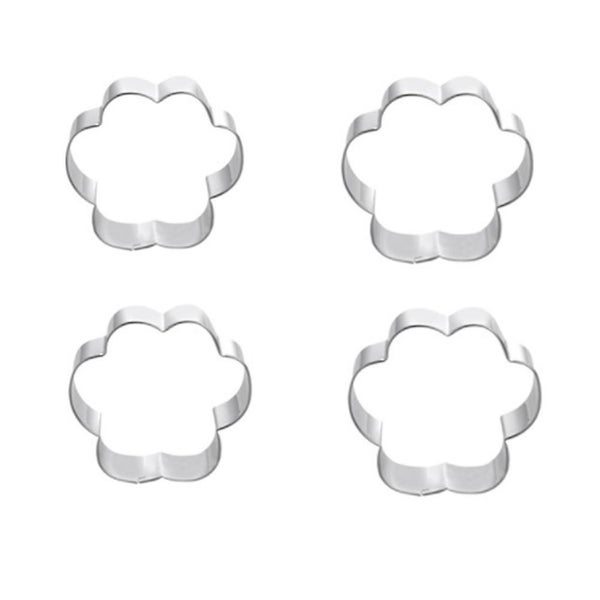 4pcs Dog Paw Cookie Cutter Stainless Steel Diy Cake Moulds Baking Tool Carousel 1