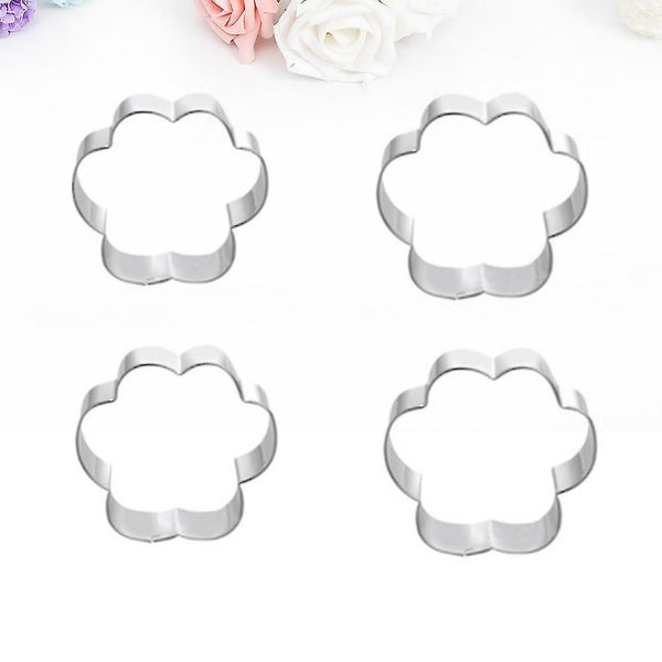 4pcs Dog Paw Cookie Cutter Stainless Steel Diy Cake Moulds Baking Tool Carousel 2