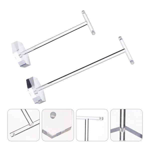 1 Set 2pcs Acrylic Earring Storage Racks Jewelry Storage Racks Earring Organize Carousel 2