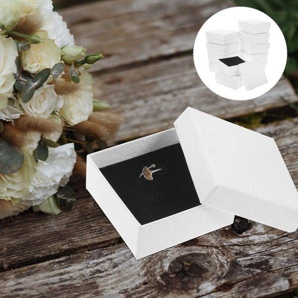12pcs Jewelry Boxes Necklace Pendant Boxes Earring Storage Case Reusable Jewelr Carousel 3