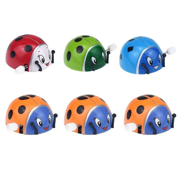 6 Pcs Kids Bath Toy Ladybug Figurine Jumping Ladybug Toy Clockwork Animal Toy F Carousel 1