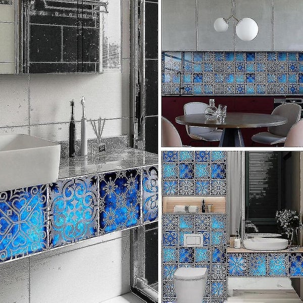 20pcs Adhesive Tile Decals Traditional Vintage Design Peel And Stick Tile Stick Carousel 2