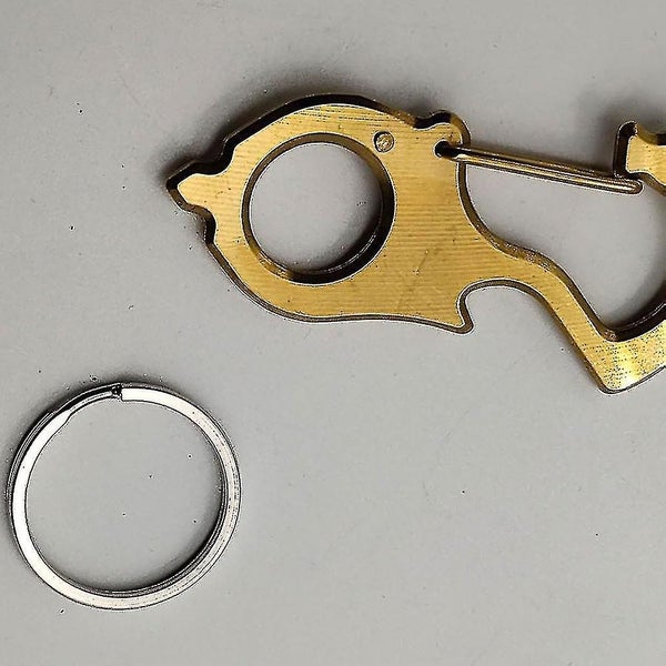 Multi function Climbing Buckle Stainless Steel Quick Hook Key Chain Bottle Open Carousel 2