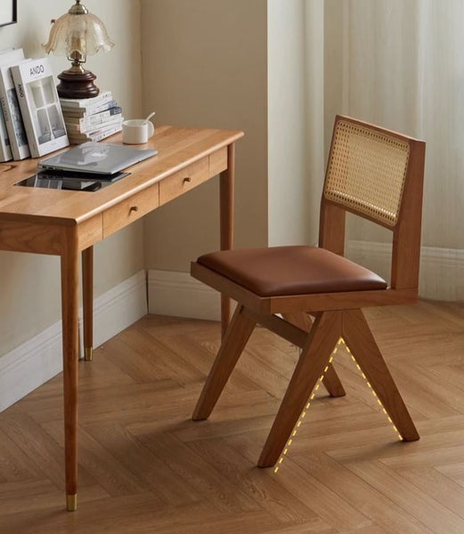 Nordic Designer Solid Oak Dining Chair (Oak Furniture Store) Carousel 1