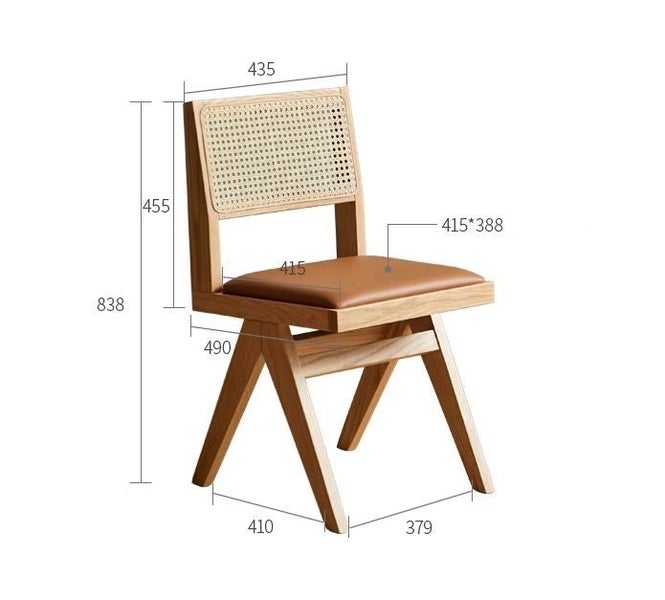 Nordic Designer Solid Oak Dining Chair (Oak Furniture Store) Carousel 4