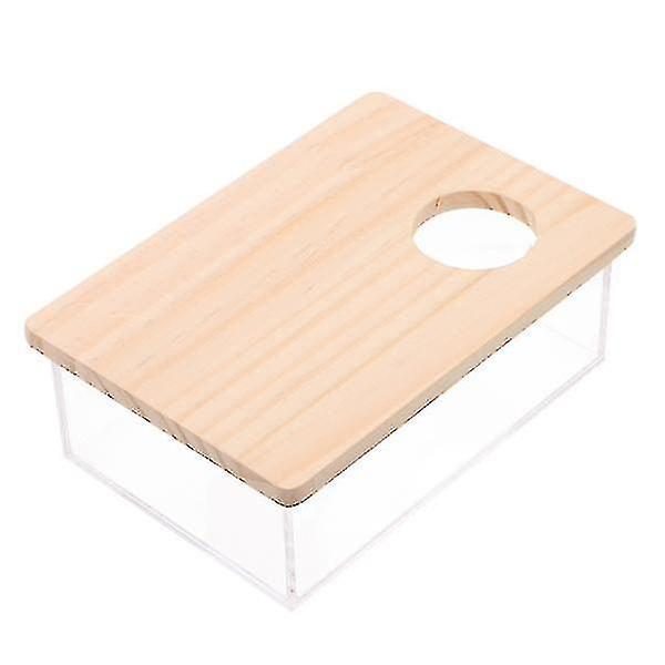 1pc Sand Bath Box Small Pets Shower Room Clear Hamster Toilet Sand Bath Room Carousel 1