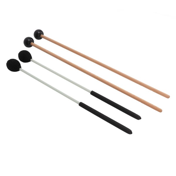 Marimba Mallet Set 1 Pair Medium Hard Yarn Head + 1 Pair Rubber Mallets Carousel 1