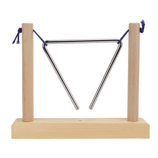 Hand Percussion Triangle Musical Instrument with Pine Frame for Performance Carousel 1