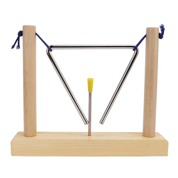 Hand Percussion Triangle Musical Instrument with Pine Frame for Performance Carousel 2