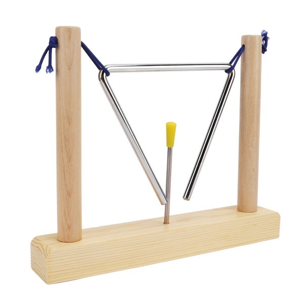 Hand Percussion Triangle Musical Instrument with Pine Frame for Performance Carousel 3