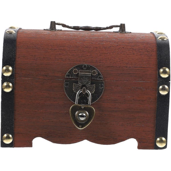 Wooden Piggy Bank Lockable Money Box Wood Treasure Bank Treasure Jar Jewelry St Carousel 2