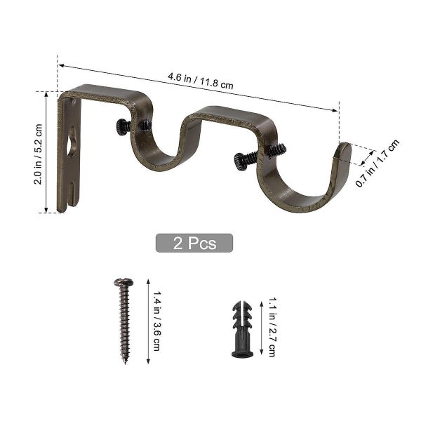 Vorcool 2pcs Curtain Rod Curtain Holder Curtain Drapery Rod Curtain Accessories Carousel 3