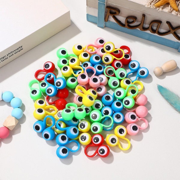 50 Pcs Bath Toys Eyeball Finger Puppet Rings Rings Men Ring Finger Puppets Todd Carousel 2