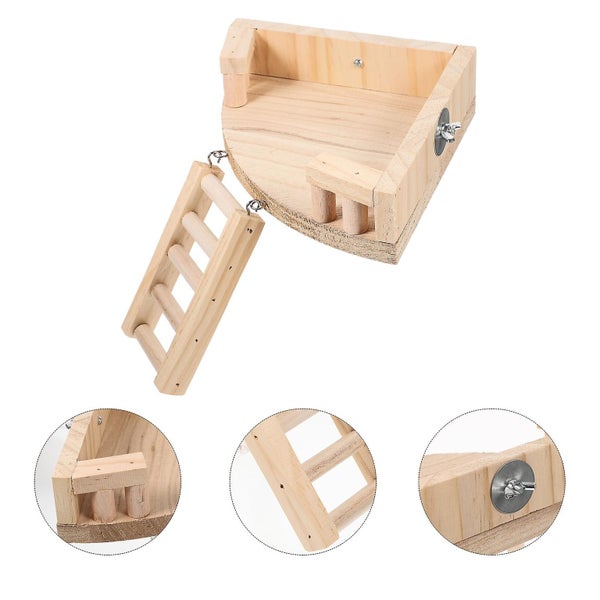 1 Set Of Interesting Chinchilla Toy Wear resistant Rat Ladder Delicate Hamster Carousel 3