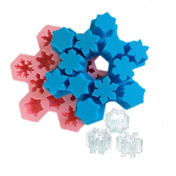 2pcs Snowflake Chocolate Molds Candy Molds Silicone Ice Mold Christmas Silicone Carousel 2