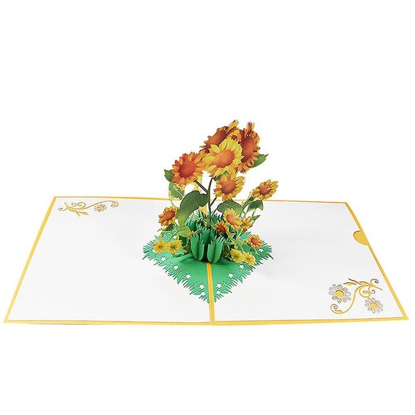 3d Sunflower Greeting Cards Delicate Greeting Cards Colorful Greeting Cards Carousel 1