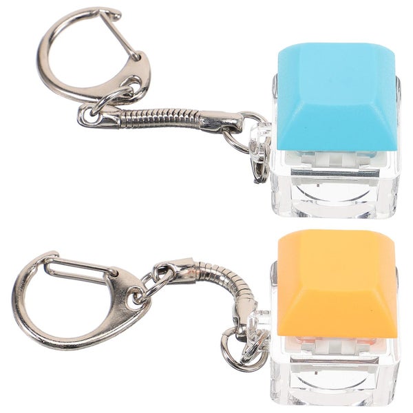 2pcs Keyboard Keychain Fingertip Keyboard Button Stress Relief Toy Backpack Key Carousel 1