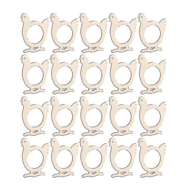 20pcs Hen Shape Wood Napkin Rings Fashion Napkin Buckles Party Napkin Holders T Carousel 2