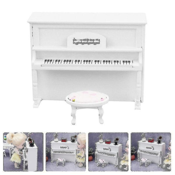 Kids Musical Toys Micro Landscape Decor Miniature Piano Model Miniature Grand P Carousel 4