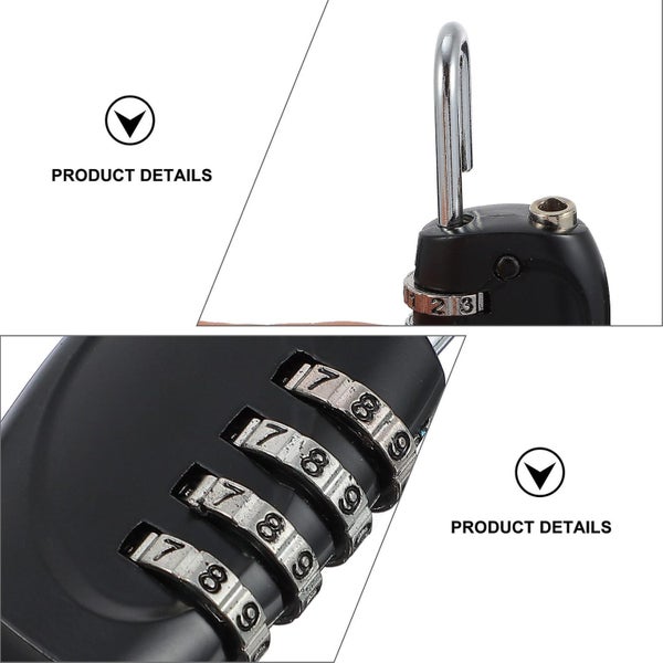 2 Pcs Portable Door Locks Password Lock Padlocks Compact Door Lock Suitcase Loc Carousel 2